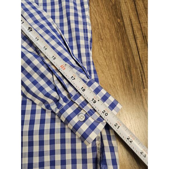 J. Mclaughlin 100% Cotton Checked Button Down Men's Size S Career Preppy - Picture 7 of 7